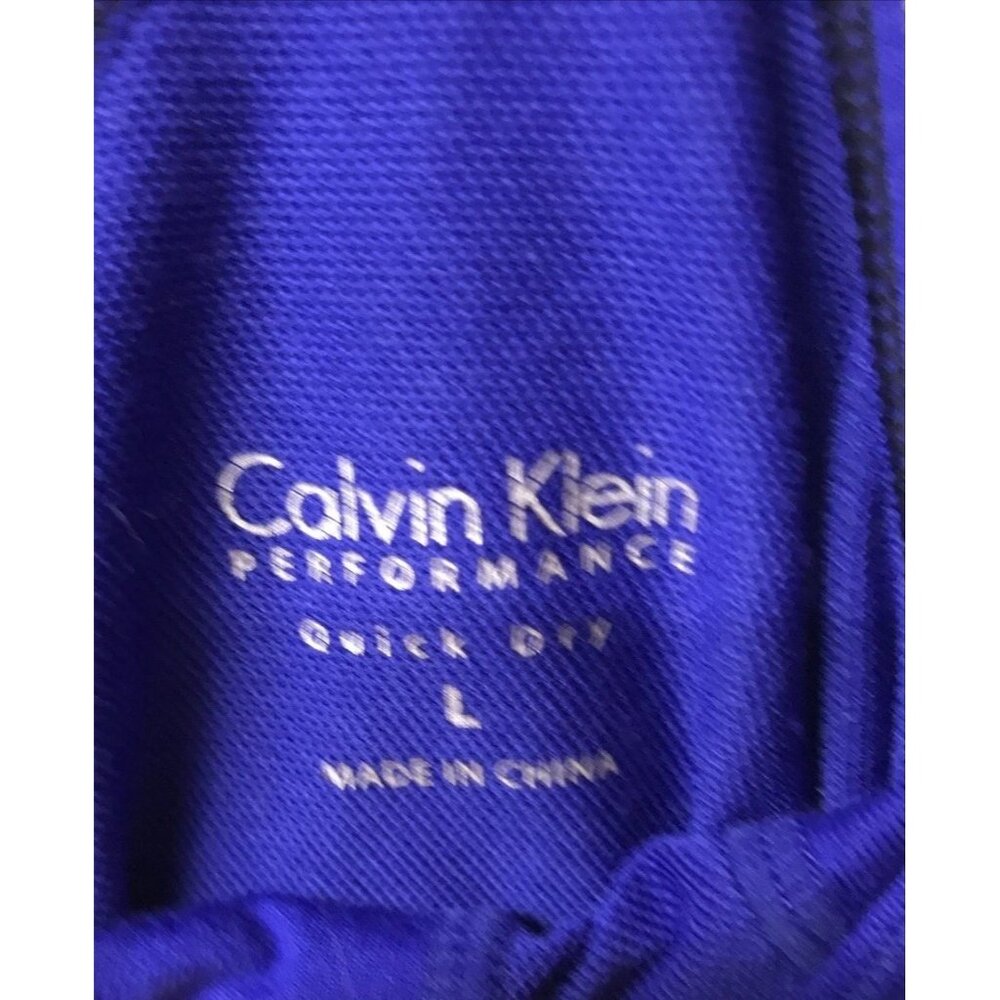 Calvin Klein Performance Quick Dry Active Bra Tank Top RacerBack Blue Large - Picture 2 of 4